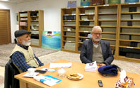بازدید ناصر باقری بیدهندی نویسنده کتاب “دانشوران روشندل” از دفتر فرهنگ معلولین